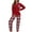 Red checkered, variant on MecTo Women Pajamas Sets, Lady Paid Pants Long-Sleeved PJ, Green, 2 piece, Size M