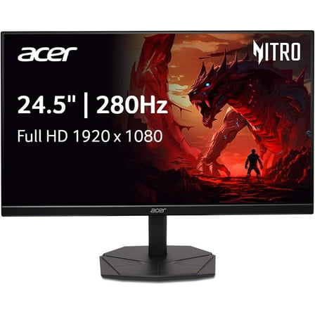 Restored Acer Nitro 24.5" Full HD 1920 x 1080 LCD Computer Monitor, Black (Refurbished)