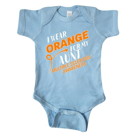 

Inktastic I Wear Orange for my Aunt- Multiple Sclerosis awareness Gift Baby Boy or Baby Girl Bodysuit