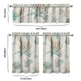 thumbnail image 6 of Kitchen Curtains 36 Inch Short - 3 Panel Set, Nautical Starfish Beach Seashell Mermaid Theme, Rod Pocket Window Curtain for Tropical Farmhouse, Easy Wash, 6 of 6