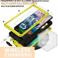 thumbnail image 2 of Compatible with Samsung Galaxy S23 Ultra Case Metal Hard  Phone Case para with Screen Protector and Lens Protector Heavy Duty Military Grade Dustproof [Note The Fingerprints Don't Work] Yellow, 2 of 13