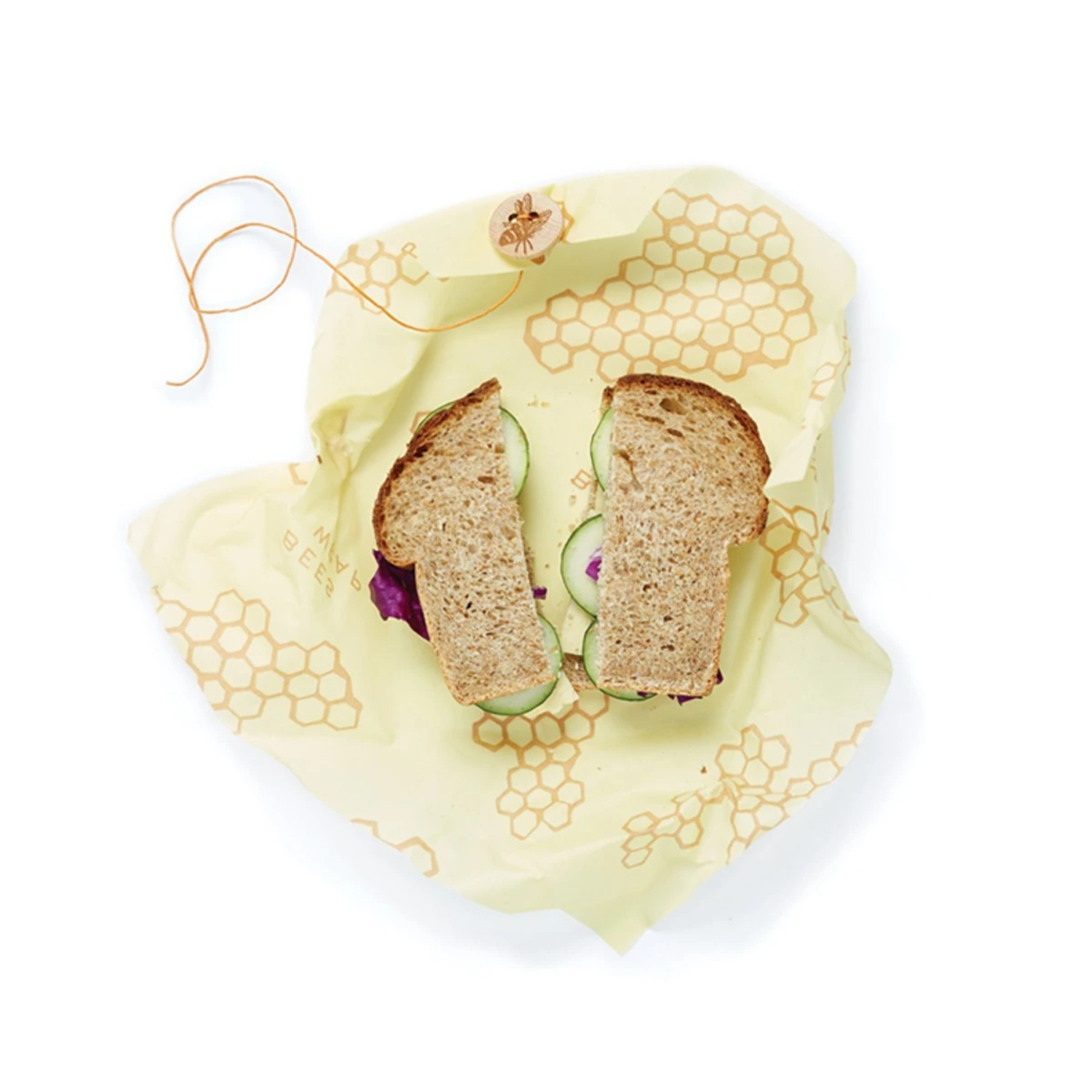 Bee's Wrap Sandwich Beeswax Wrap, Honeycomb Print - Plastic-Free Food Storage - image 2 of 4