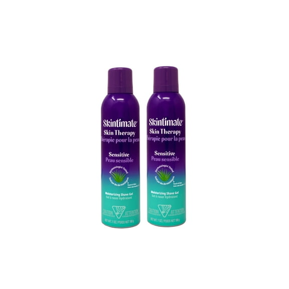 Pack of 2 Skintimate Skin Therapy Sensitive Women's Shave Gel, 7 oz (Package May Vary)