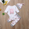 thumbnail image 5 of 3Pcs Cute Newborn Infant Baby Girls Autumn Clothes Long Sleeve Romper Tops+Leggings Pants Outfits Set, 5 of 5