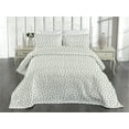 thumbnail image 2 of Ambesonne Abstract Quilted Coverlet 3 Pcs, Modern Oval Dots Pattern, King Size, Charcoal Grey Coconut, 2 of 4