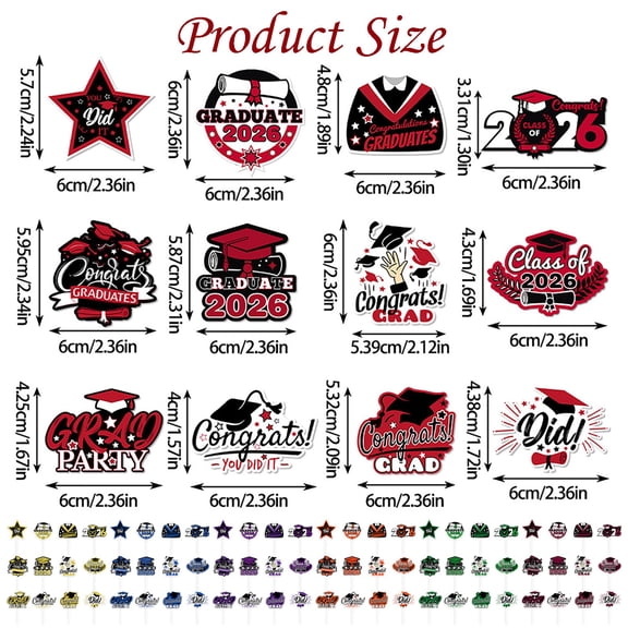 Cake Toppers Set - 12 Piece celebration Cupcake Decorating Picks - Cake Insert Decoration for Celebration Party - Festive Cake Decorating Accessories