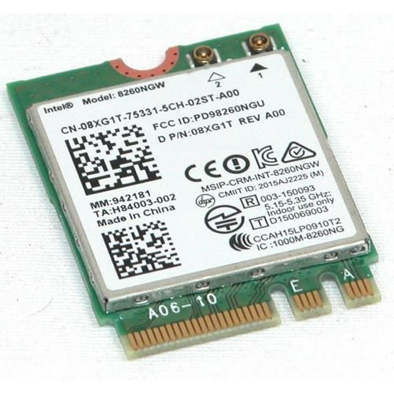 gå ind Stige Beskrivelse Dell 8XG1T Intel 8260NGW Dual Band Wireless AC-8260 BT 4.2 WLAN Card -  Walmart.com