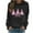 Black, variant on Enjoytime Christmas Women's Sweatshirt Printed Crewneck Pullover Sweatshirts Fall Winter Loose Casual Long Sleeve Tops White XL