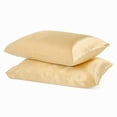 thumbnail image 1 of Parkdale 2-Pack Silky Soft Satin Pillow Cases with Hidden Zipper (King, Gold), 1 of 4