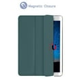 thumbnail image 4 of Mosiso Slim Fit Frosted Case for iPad 10.2" 7th Generation 2019 Released, PU Leather Smart Stand Cover Auto Sleep Wake Protective Case for Apple iPad 10.2 Inch (A2197/A2198/A2200), Midnight Green, 4 of 7
