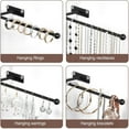 thumbnail image 3 of Hanging Jewelry Organizer Wall Mounted:Necklace Hanger for Jewelry, for Earring, Bracelet, Rings, Black 2pcs, Screws Included, 3 of 7