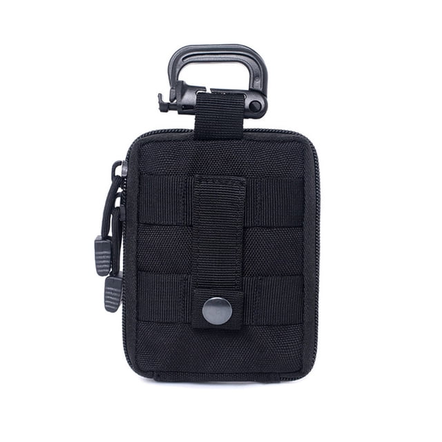 Qarigey Bolsa de almacenamiento de viaje para acampar, organizador de pastillas de nailon portátil, bolsa de embalaje, bolsillo, mochilero al aire Bolsas de mensajero y de hombro Negro Qarigey AP015658-03