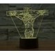 thumbnail image 5 of 3d Cristianismo Jesús Sufrimiento Luz Nocturna 7 Cambio de Color Led Mesa Lámpara de Escritorio Acrílico Plano Abs Base Usb Cargador Decoración Del Hogar Juguete Cumpleaños Navidad Niño Feliz Sencillez, 5 of 5