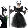 thumbnail image 1 of Disfraz Maléfica Halloween para Niñas Fiesta Carnaval Cosplay, 1 of 9