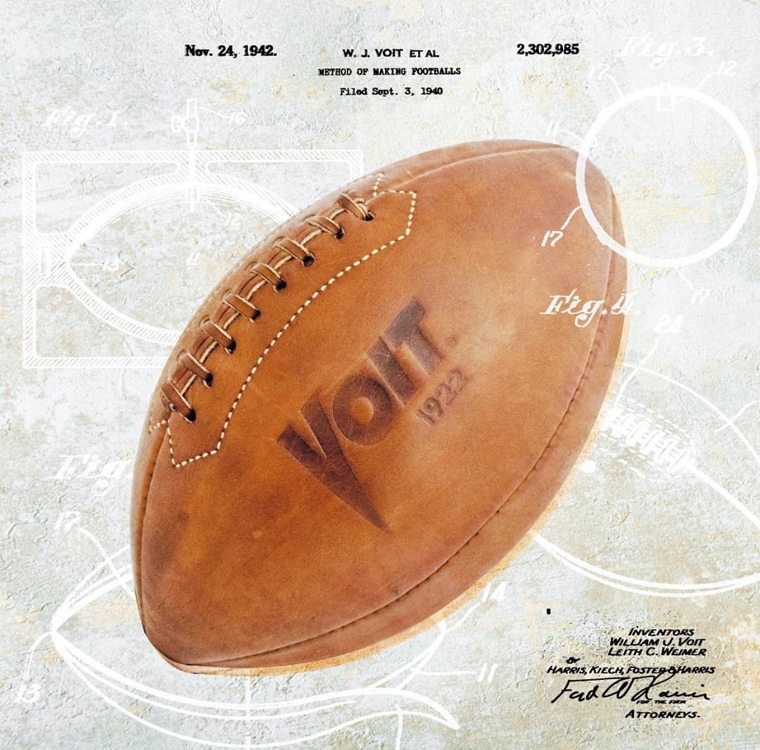 Voit Legacy Collection Football 1922 No. 7, Timeless Elegance in Natural Leather, a Tribute to Sporting Heritage
