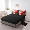 thumbnail image 3 of YST Red Marbling Comforter Set, 7-Piece, Watercolor Aesthetic, Full, 3 of 4