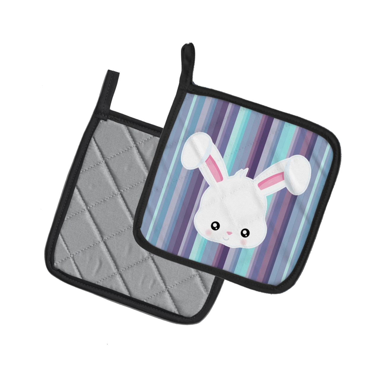 Caroline's Treasures Rabbit Face Pair of Pot Holders