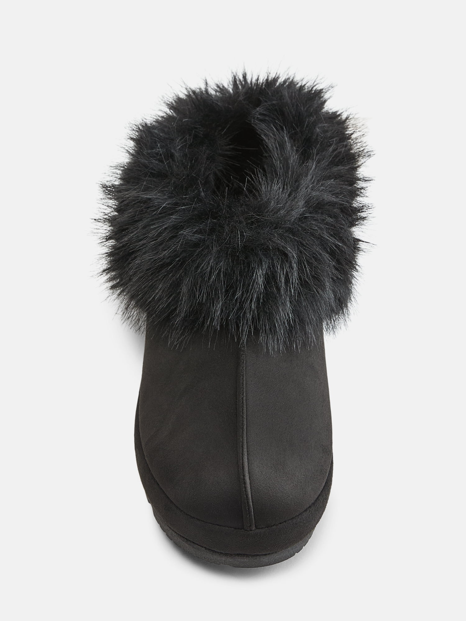 Joyspun Women's Faux Fur Slipper Booties