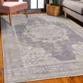 thumbnail image 3 of Bohemian Decorative Rug, Mandala Ornament in Grungy Style Abstract Vintage Style Jumble Cultural, Quality Carpet for Bedroom Dorm and Living Room, 6 Sizes, Ceil Blue Taupe Grey, by Ambesonne, 3 of 4