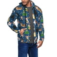 thumbnail image 2 of Honeii Different Cats Christmas Print Hoodies for Men, Pullover & Full Zip, Breathable Zip up Hoodie, Sweatshirt-Large, 2 of 5
