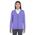 thumbnail image 2 of Devon & Jones Ladies' Manchester Fully-Fashioned Full-Zip Sweater S GRAPE/ NAVY, 2 of 5
