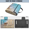 thumbnail image 4 of Xoenoiee Beach Starfish Seashell Wood Print Golf Cart Seat Covers, Foldable Golf Cart Seat Towel Blanket for Yamaha, EZGO, Club Car and More 2-Seat Golf Carts, Keeps Seat Comfortable and Clean, 4 of 6