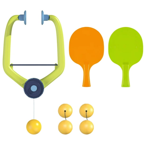Paletas y pelotas de tenis de mesa colgantes para interiores, autoentrenamiento, sin necesidad de mesa con 4 con 4 Bolas