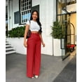 thumbnail image 2 of High-Waisted Palazzo Pants (M, Off-White), 2 of 6