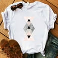 thumbnail image 4 of Eashery Plus Womens Tshirts Print Tops Womens Tshirts Cotton Loose Fit White S, 4 of 5