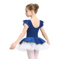 thumbnail image 6 of Aislor Girls Ruffles Sleeve Tutu Xmas Dance Dress Miss Santa Cosplay Gown Royal Blue 16, 6 of 7