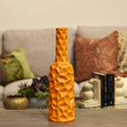 thumbnail image 2 of Urban Trends Collection 24440 Ceramic Round Bottle Vase With Wrinkled Sides, Medium - Orange, 2 of 2