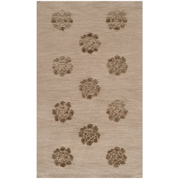 Martha Stewart by Medallions Silk/ Wool Rug Agate 8'6" x 11'6" 8' x 10', 9' x 12' Indoor Living Room, Bedroom, Dining Room
