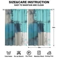 thumbnail image 2 of Blue-green Matte Color Blocks Curtains-blackout Curtains Bedroom Decor Living Room Darkening Grommet Window Drapes 2 Panels Set 52"x 84", 2 of 2