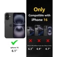 thumbnail image 2 of for iPhone 16 Case, Compatible with MagSafe, Translucent Matte Shockproof Anti-Slip Anti-Fingerprint Pocket-Friendly Phone Case Cover - Black, 2 of 7
