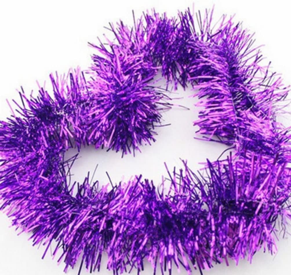 Pack Of 5 Shiny Garlands Christmas Tree Decoration 2M Long Christmas