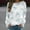 Light Blue, variant on Maxi Blouses for Womens Blue Long Sleeve Pullover Bow Print Crew Neck Blouses Teens Shirts M