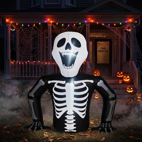 Ktaxon 6' Halloween Inflatables Skeleton Outdoor Halloween Decoration Emerging Skeleton,Built-In LED