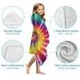 thumbnail image 7 of Rainbow Tie Dye Mandala Pattern Hooded Bath Towel，50"x30" for Ages 3 To 12 Kids, Quick Dry Lightweight Soft Microfiber Hood Beach Towel Cover Up for Kids, 7 of 7