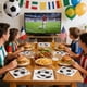 thumbnail image 4 of Set de suministros para fiestas de la Copa del Mundo - Kit de vajilla desechable, platos de papel, vasos, mantel, diseño blanco de fútbol, 8 platos, fiesta en el jardín al aire libre, 4 of 6