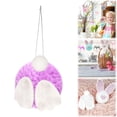 thumbnail image 2 of CoreLiving Easter Tree Decor Plush Bunny Ornaments Rabbit Butt with Long Floppy Ears Design Spring Pastel Colors Hanging for Home Decoration DIY Crafts Accent, 2 of 9