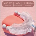 thumbnail image 5 of Cepillo de dientes eléctrico de silicona sónico en forma de U para niños, cepillo de dientes de 360 grados, blanqueamiento dental, cuidado y limpieza bucal para niños, 5 of 5