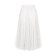thumbnail image 3 of Rciityk Summer Skirts for Women High Waisted Flowy Tulle Pleated Maxi Skirts Spring Boho Ankle-Length Long Casual Skirt, 3 of 6