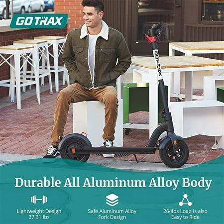 GoTrax - G4 Commuting Electric Scooter w/ 25mi Max Operating Range & 20 Max Speed - Black