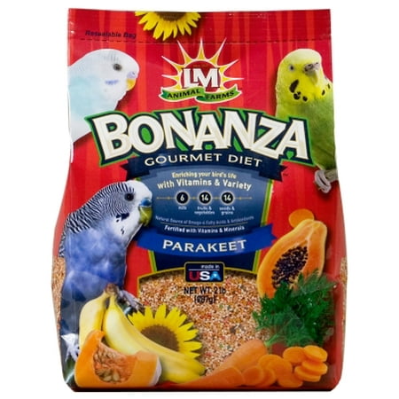 LM Animal Farms Bonanza Gourmet Diet Parakeet Bird Food, 2 lb