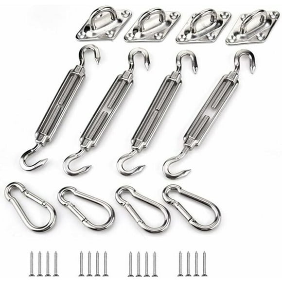 Shade sail fixing kit, stainless steel shade sail fixing kit for triangle and square, rectangle, shade sail