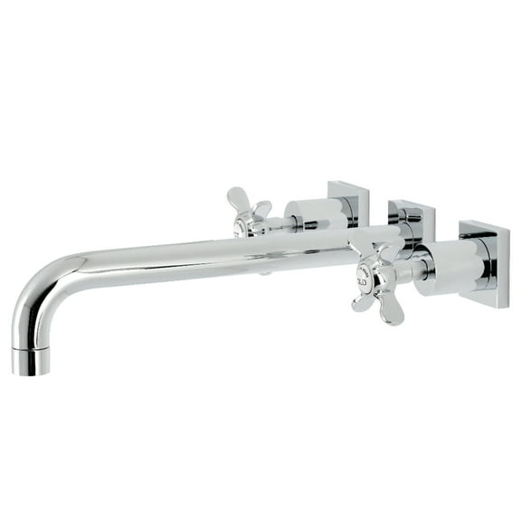 Kingston Brass KS6051BEX Essex Two-Handle 3-Hole Wall Mount Roman Tub Faucet in Polished Chrome