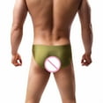 thumbnail image 3 of Aayomet Men's Briefs Breathable Comfortable Mesh Underwear,Green L, 3 of 4