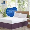 thumbnail image 3 of HNB Store Pleated Bed Skirt Easy Fit 18" inch Drop | Microfiber Made | Olympic Queen | Plum, 3 of 8