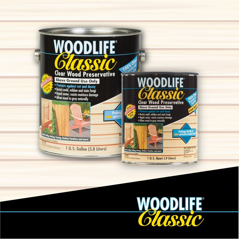 4 Pack, Clear, Wolman Woodlife Classic Exterior Wood Preservative
