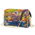 thumbnail image 2 of DIXRUYEE Fashion Triple Zip Small Crossbody Bag Creatively Radiant Leopard Twins Pattern, 2 of 7